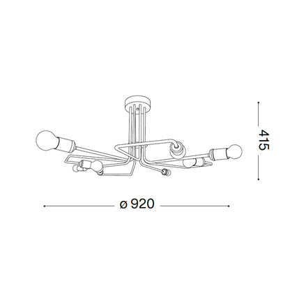 Ideal lux Triumph E27 nedhængt lineært armatur
