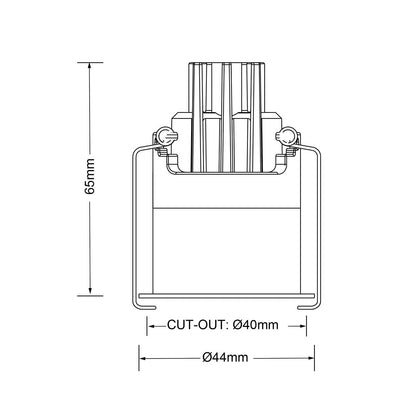 KARIZMA luce Dea Amata LED zápustné svítidlo černé