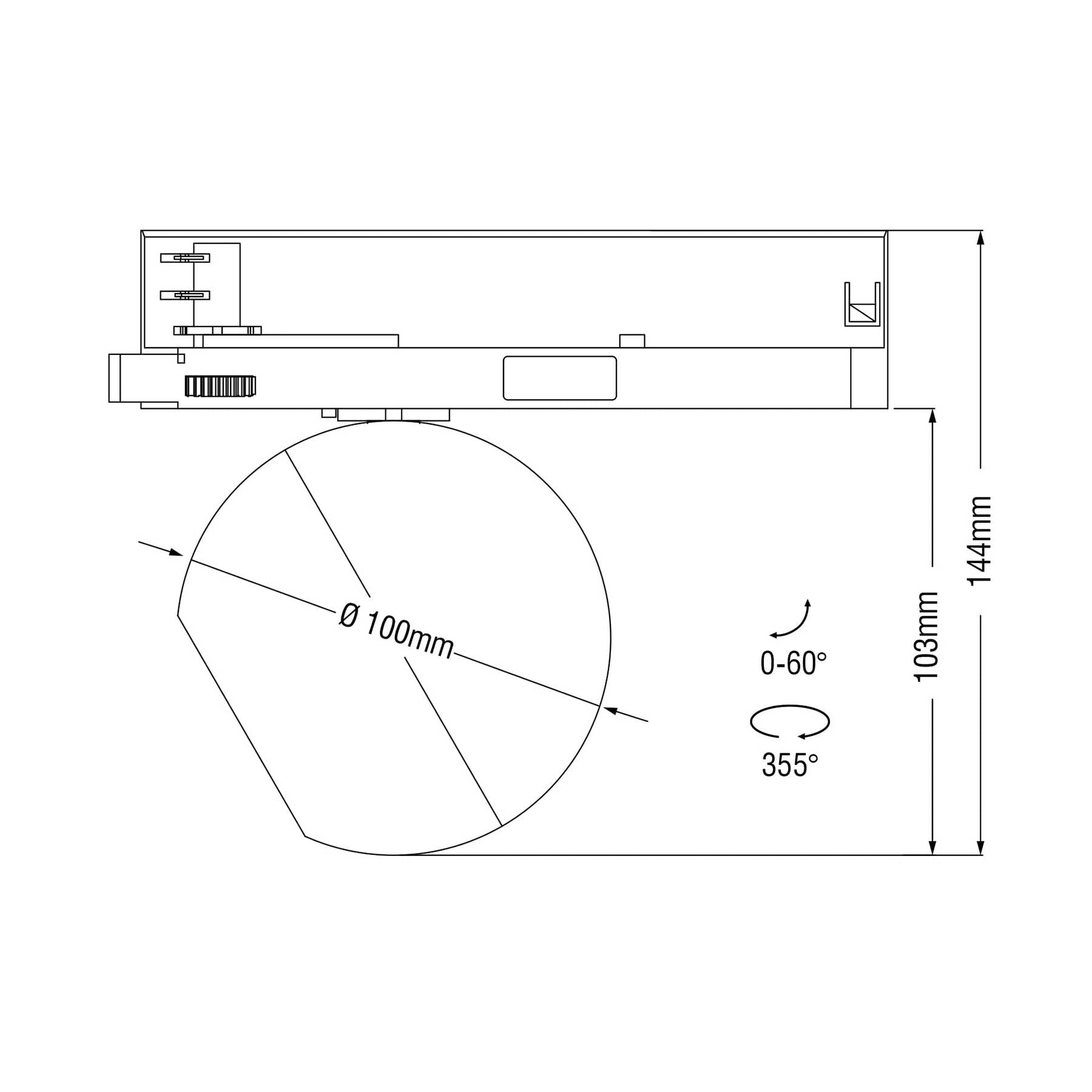 KARIZMA luce Dea Eros TR LED svítidlo pro 3F lištu bílé