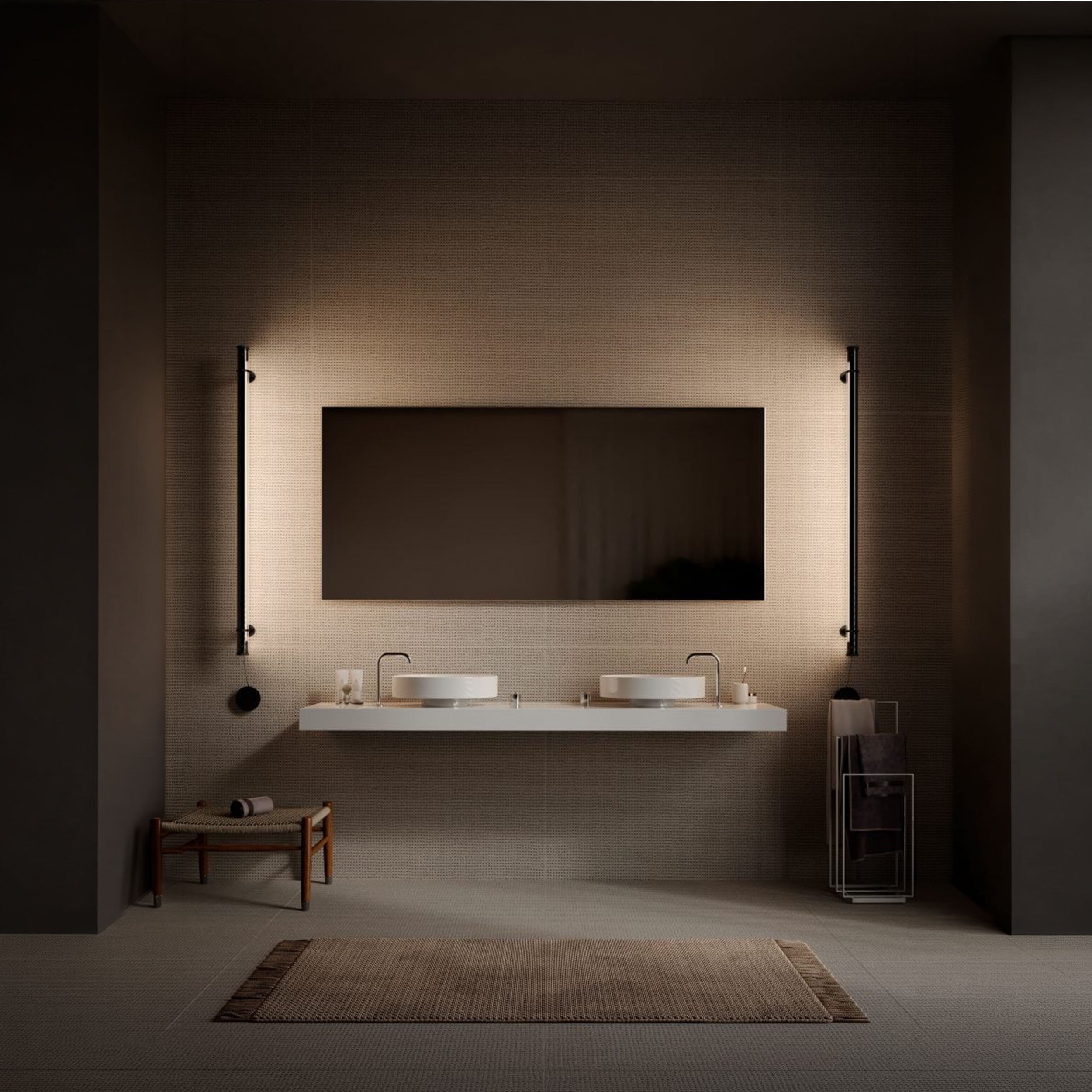 Marset Fris LED sort væglampe med kabel