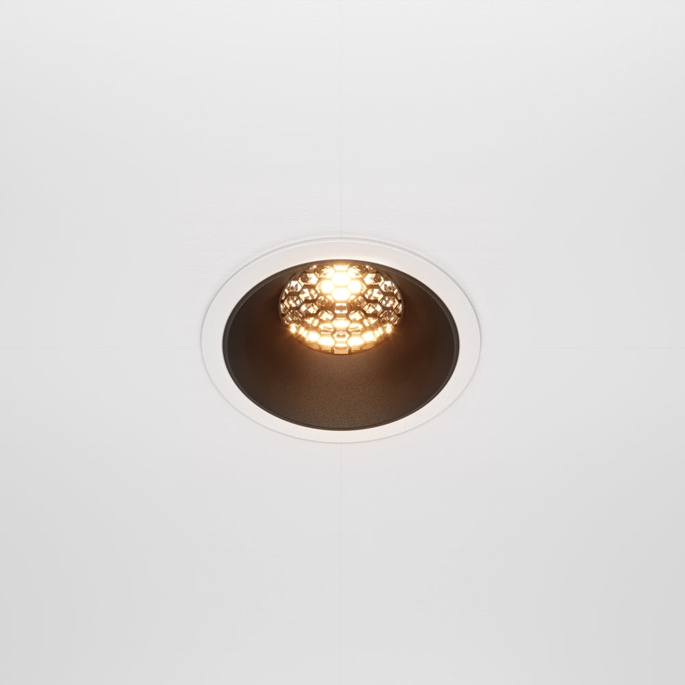 Maytoni downlight Alfa LED 36° indbygget cirkulært lysarmatur, sort