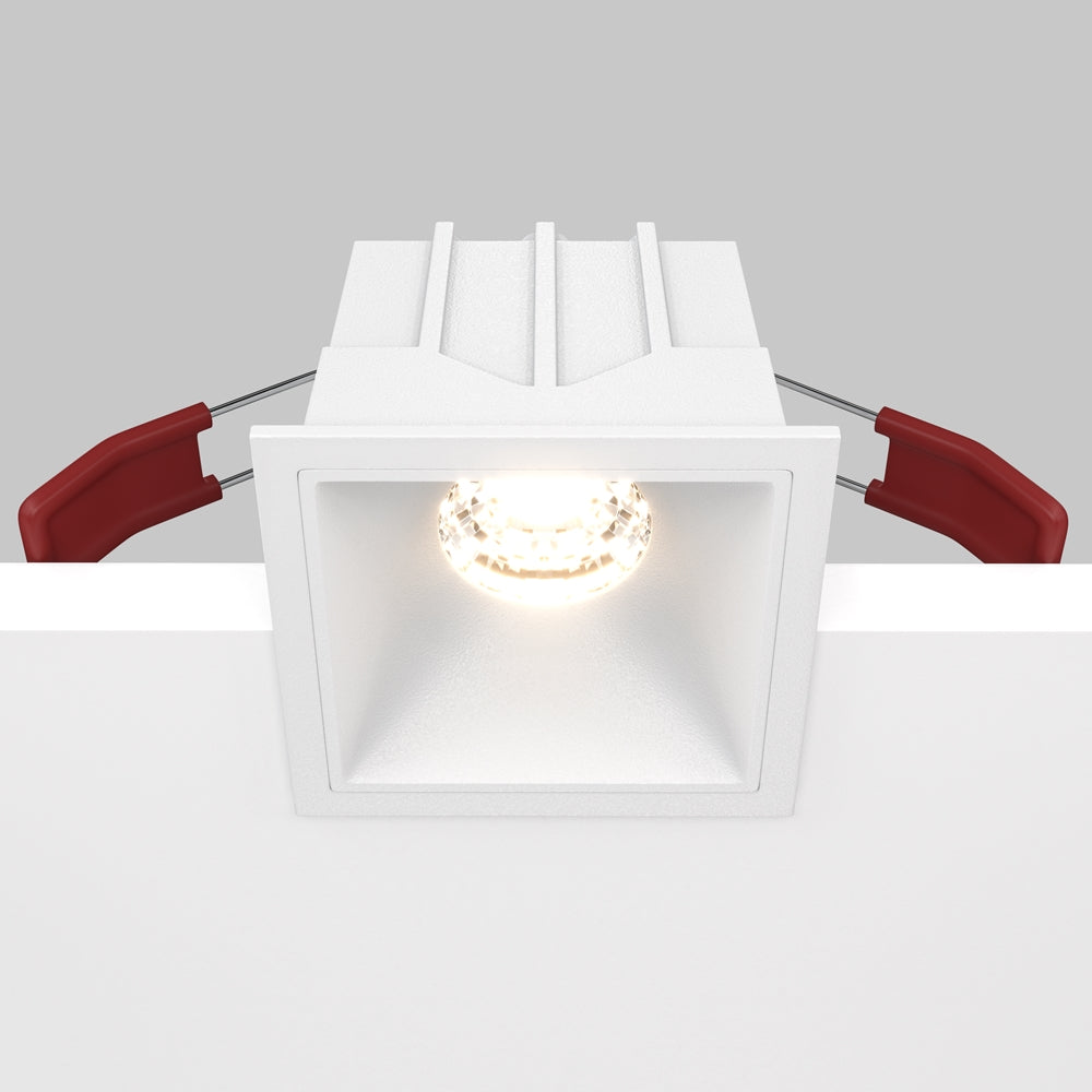 Maytoni downlight Alfa LED 10W 36° indbygget firkantet lampe, hvid