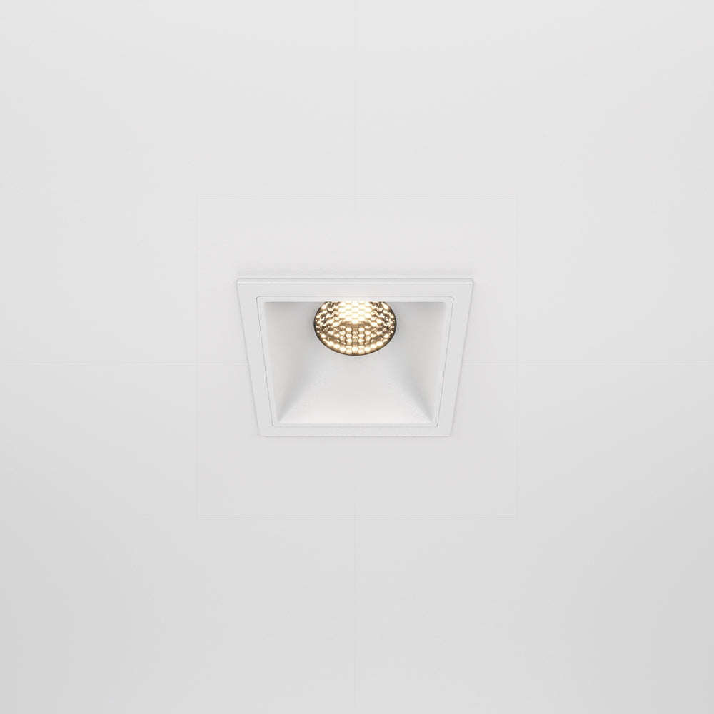 Maytoni downlight Alfa LED 10W 36° indbygget firkantet lampe, hvid