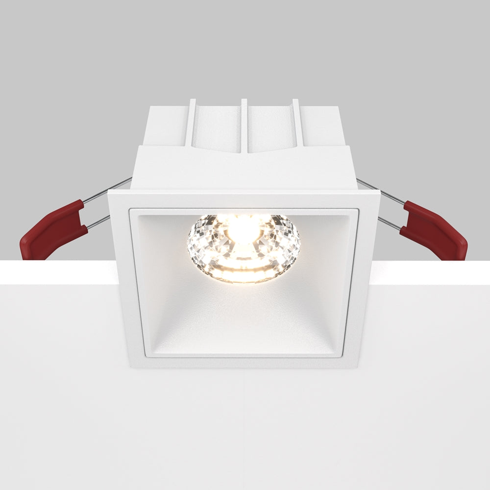 Maytoni downlight Alfa LED 15W 36° indbygget firkantet lampe, hvid