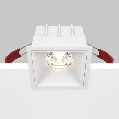 Maytoni downlight Alfa LED 15W 36° indbygget firkantet lampe, hvid