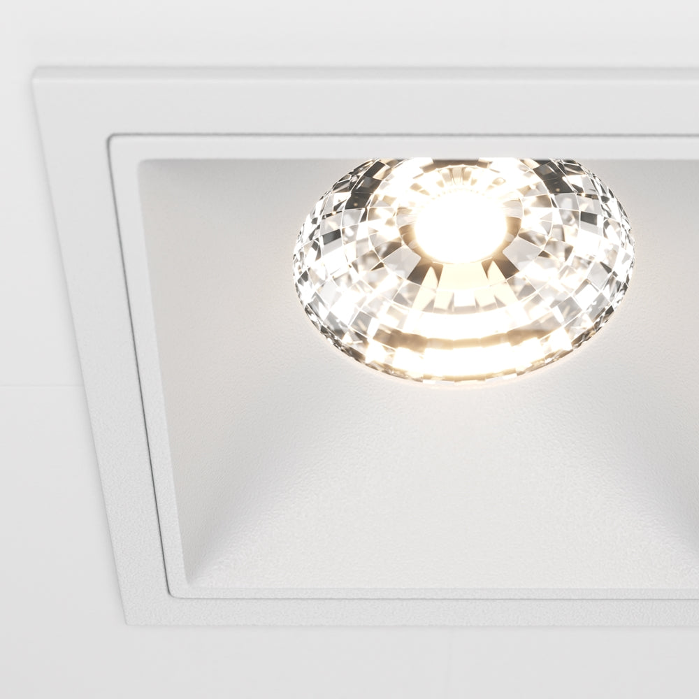 Maytoni downlight Alfa LED 15W 36° indbygget firkantet lampe, hvid