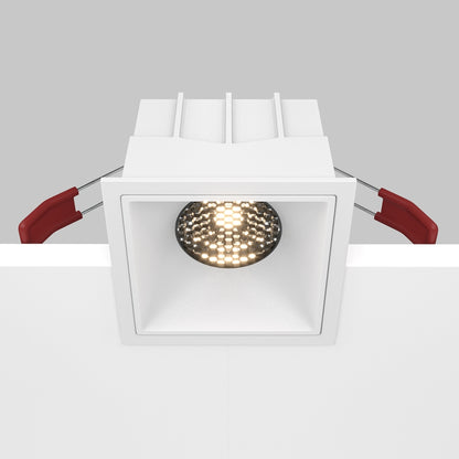 Maytoni downlight Alfa LED 15W 36° indbygget firkantet lampe, hvid