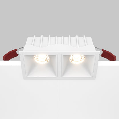Maytoni downlight Alfa LED 10W 36° indbygget firkantet lampe, hvid