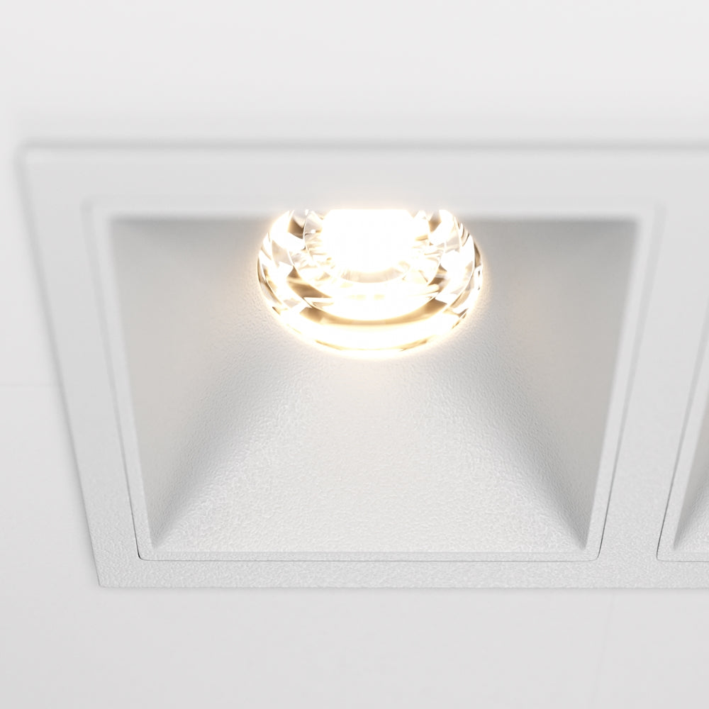 Maytoni downlight Alfa LED 10W 36° indbygget firkantet lampe, hvid