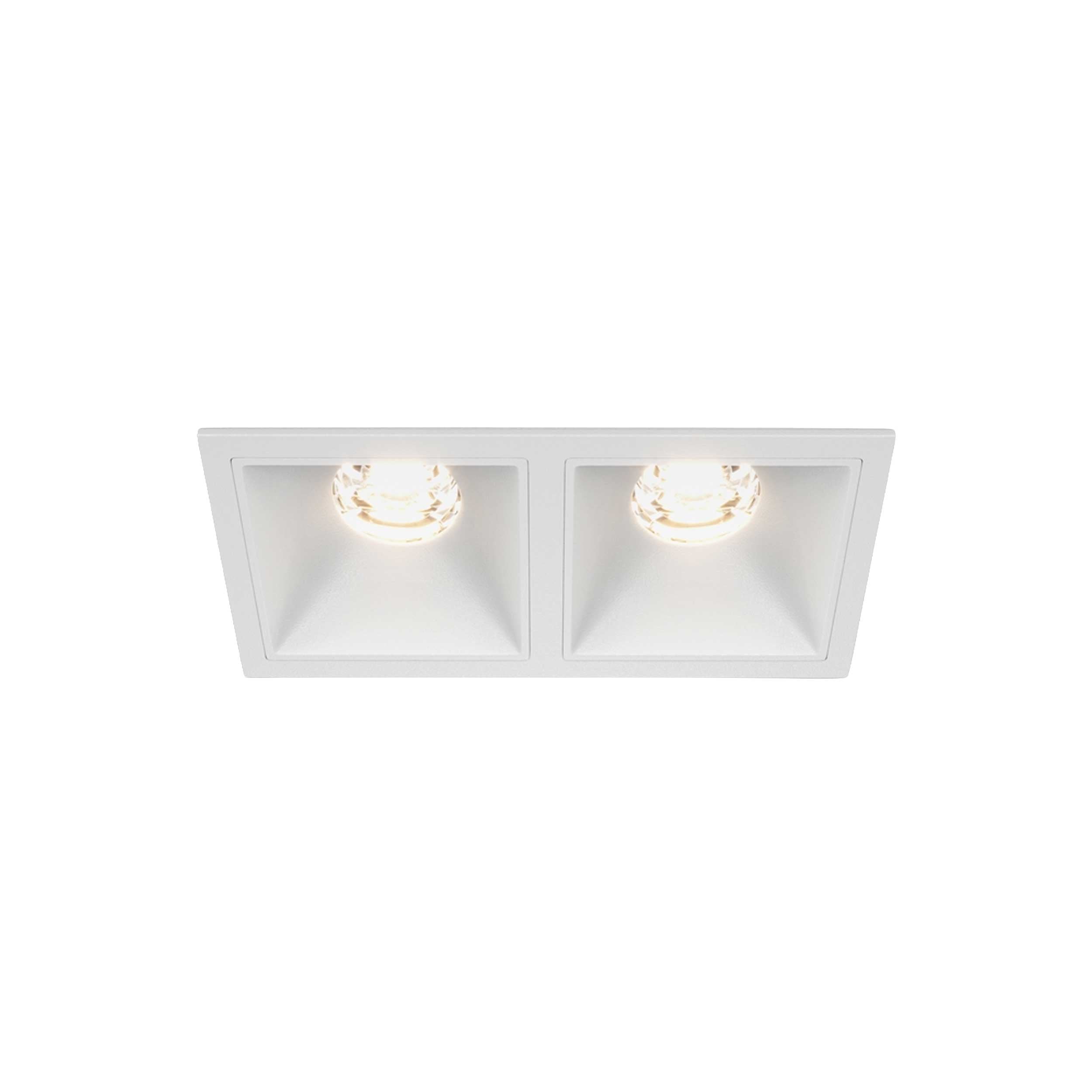 Maytoni downlight Alfa LED 10W 36° indbygget firkantet lampe, hvid