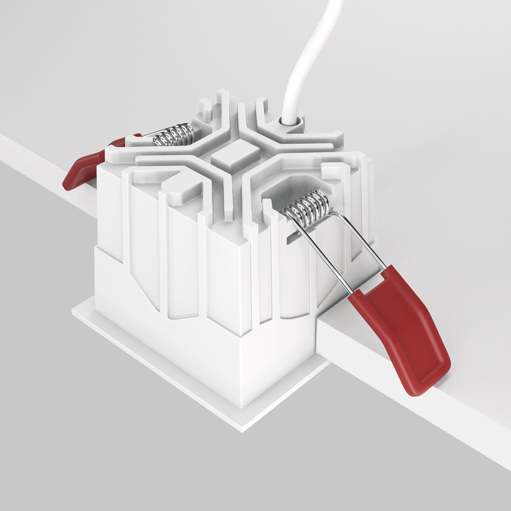 Maytoni downlight Alfa LED 10W 36° indbygget firkantet lampe, sort