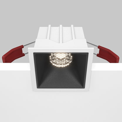 Maytoni downlight Alfa LED 10W 36° indbygget firkantet lampe, sort