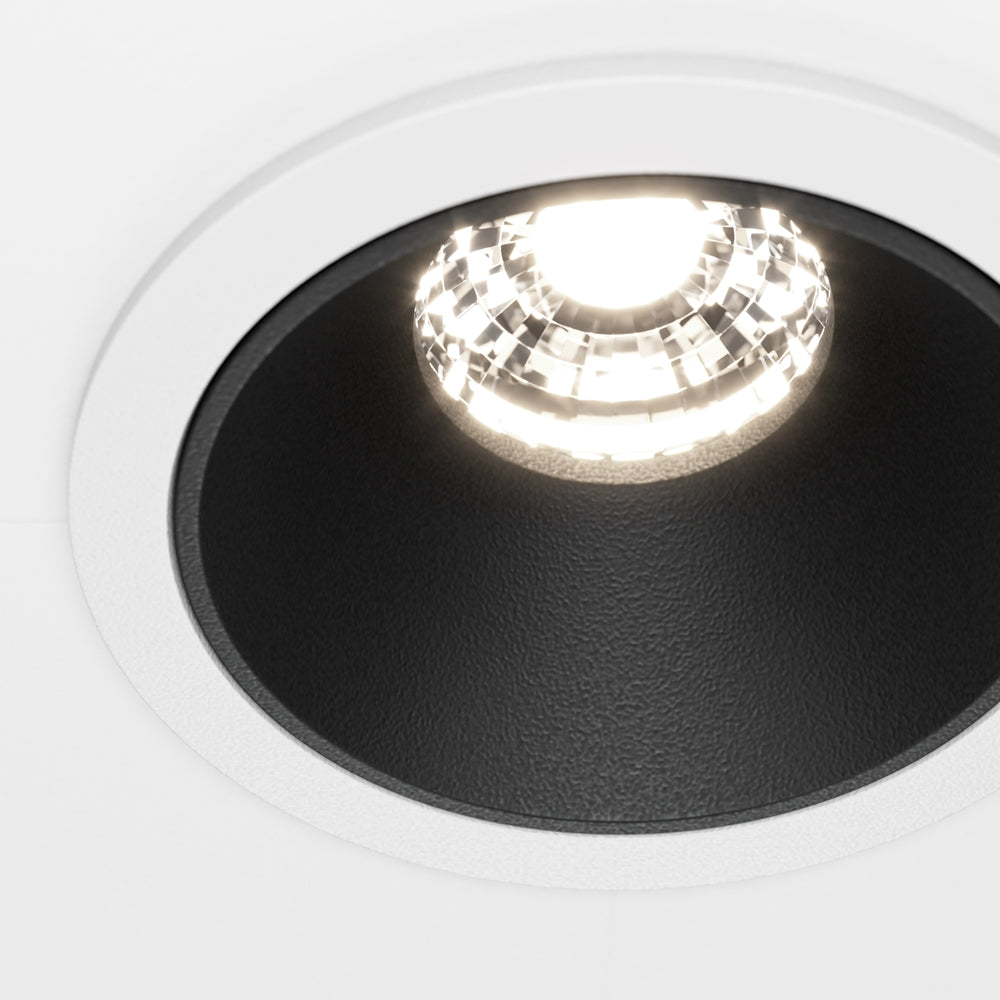 Maytoni downlight Alfa LED 36° indbygget cirkulært lysarmatur, sort