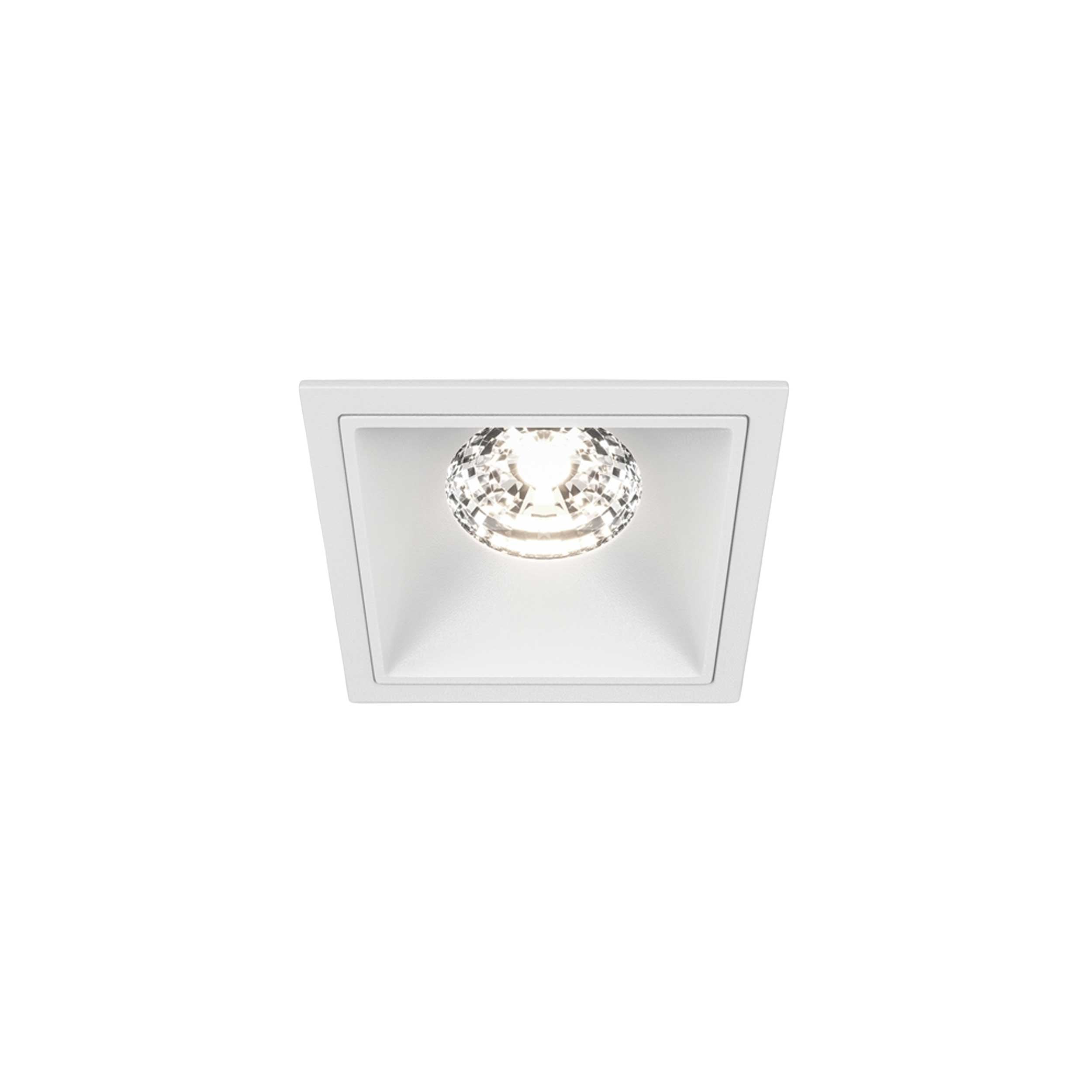 Maytoni downlight Alfa LED 15W 36° indbygget firkantet lampe, hvid