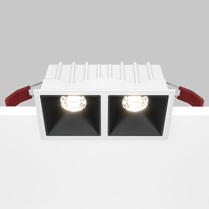 Maytoni downlight Alfa LED 10W 36° indbygget firkantet lampe, sort
