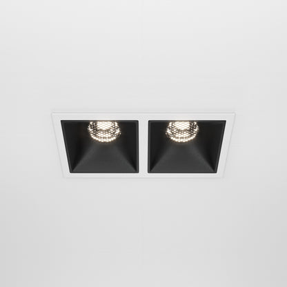 Maytoni downlight Alfa LED 10W 36° indbygget firkantet lampe, sort