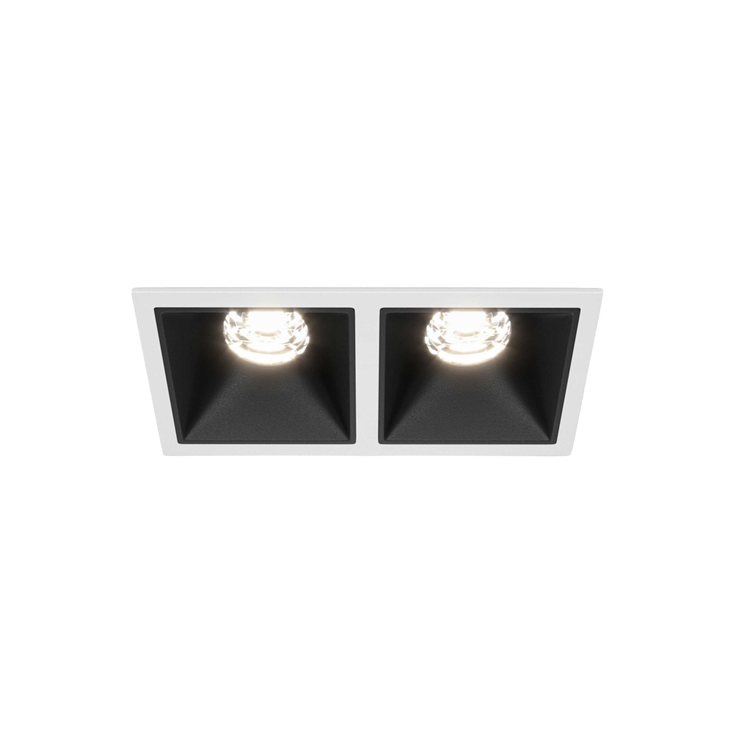 Maytoni downlight Alfa LED 10W 36° indbygget firkantet lampe, sort