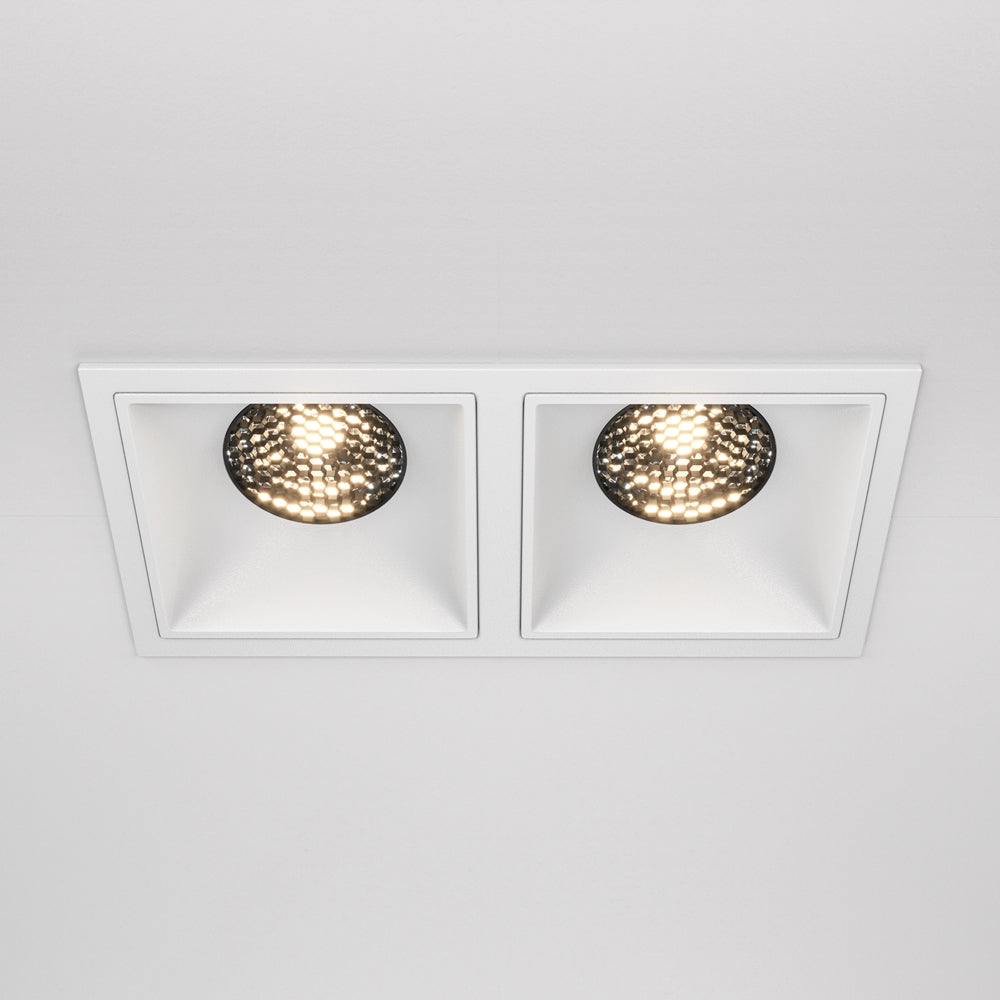 Maytoni downlight Alfa LED 15W 36° indbygget firkantet lampe, hvid