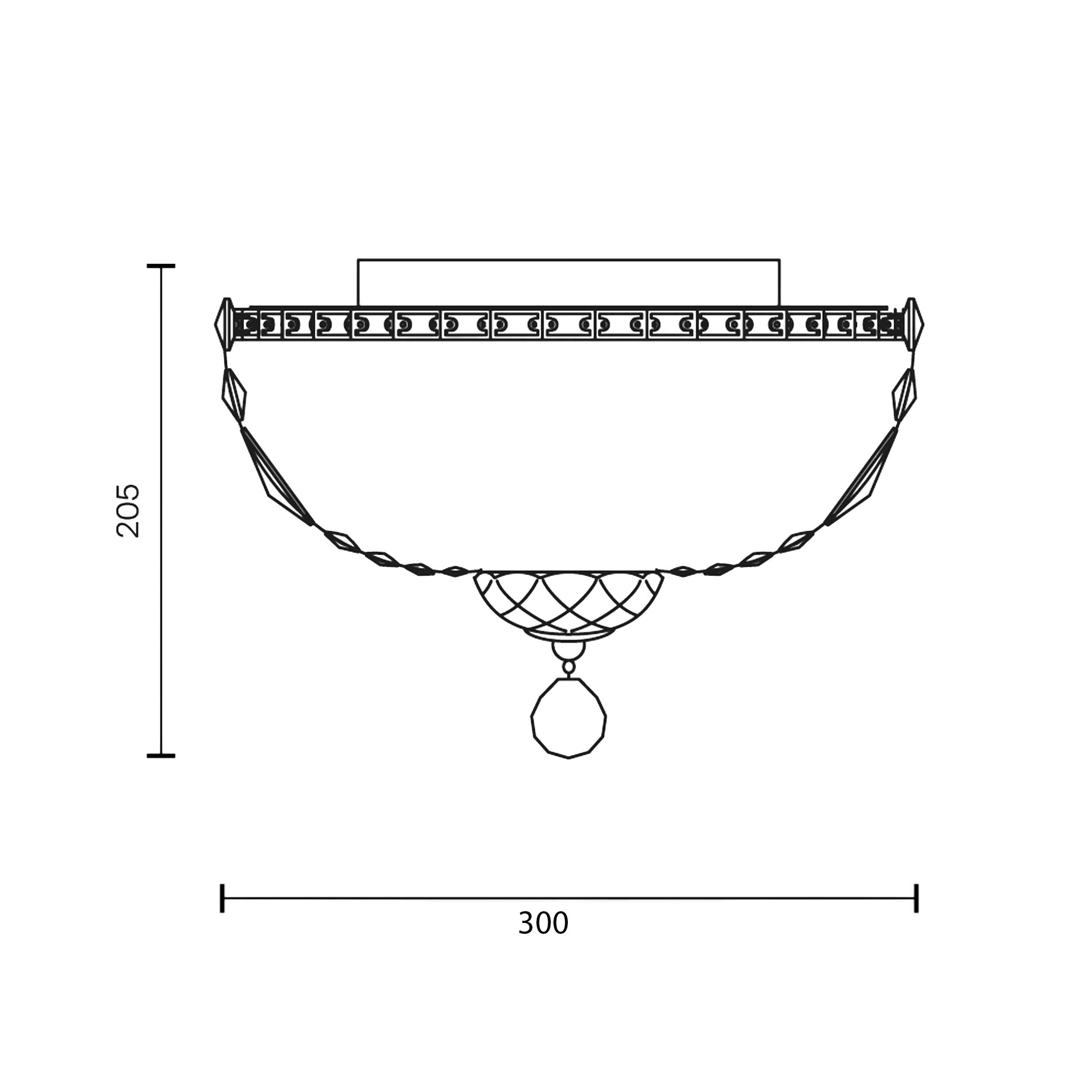 Maytoni Chandelier Basfor E14 påsat krystalarmatur
