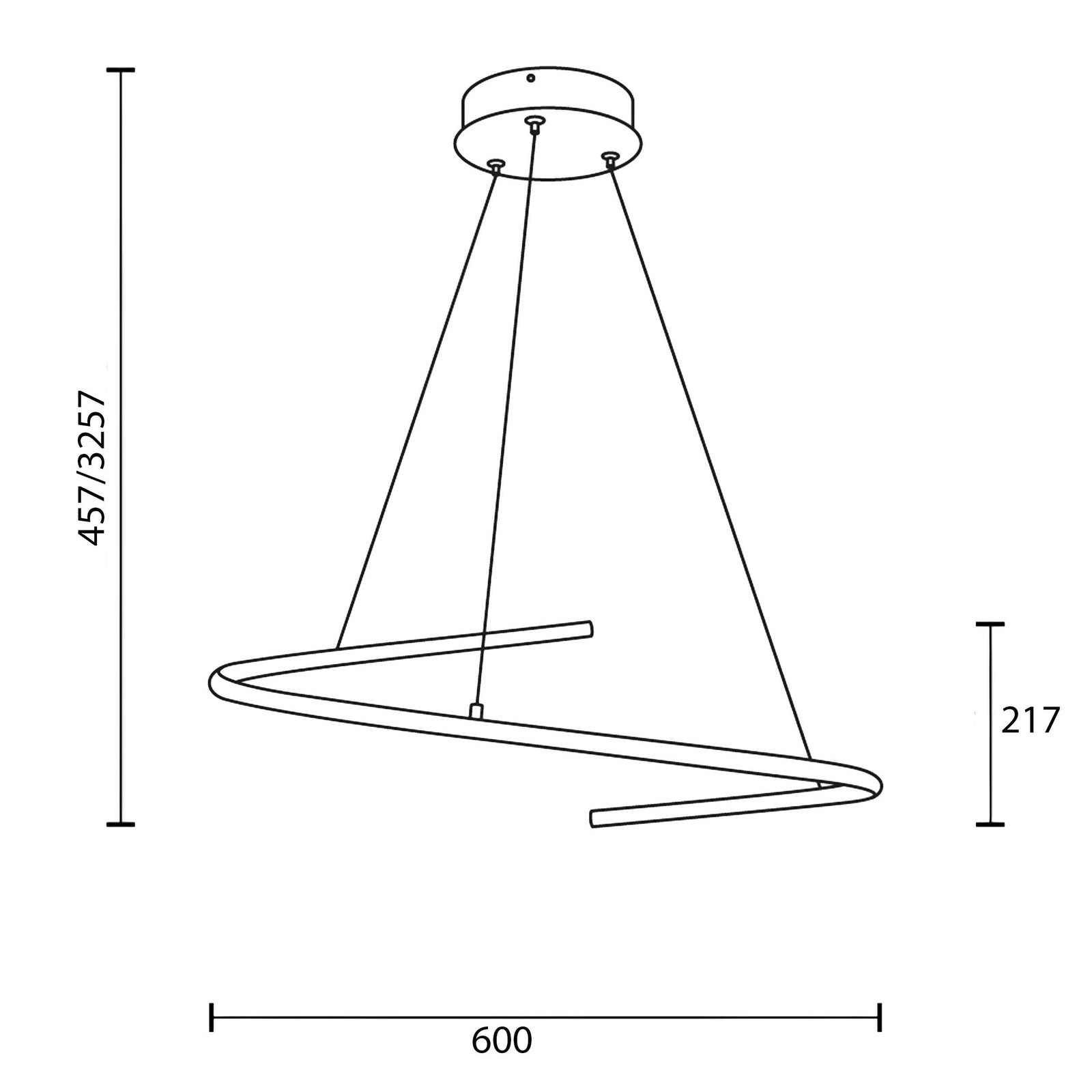 Maytoni Curve LED-pendel