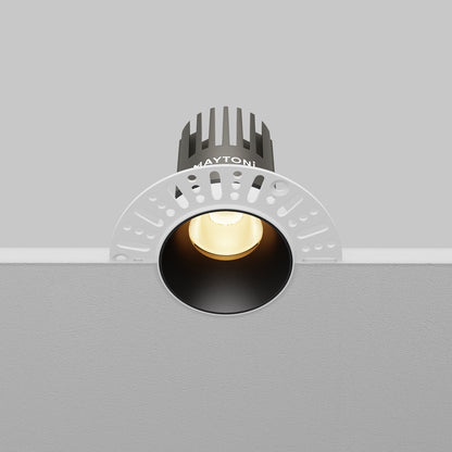 Maytoni downlight Dip LED 50° indbygget cirkulært lysarmatur, sort