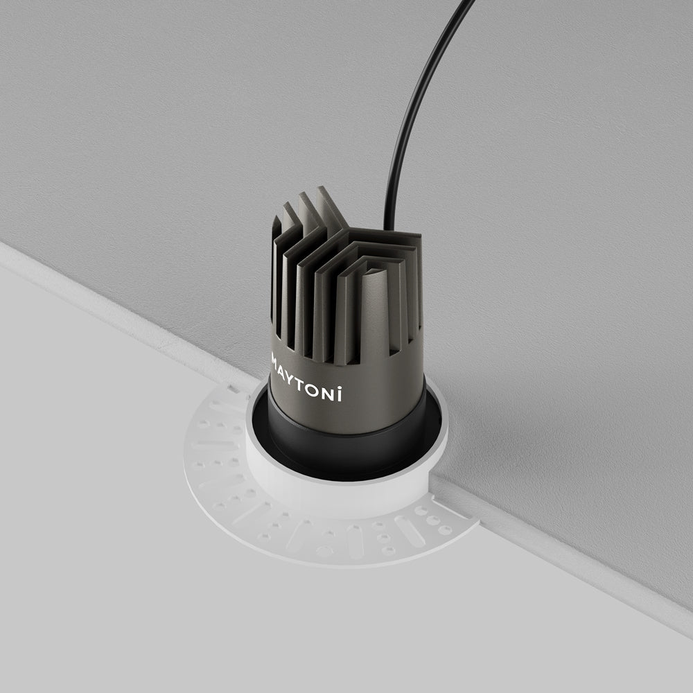 Maytoni downlight Dip LED 50° indbygget cirkulært lysarmatur, sort