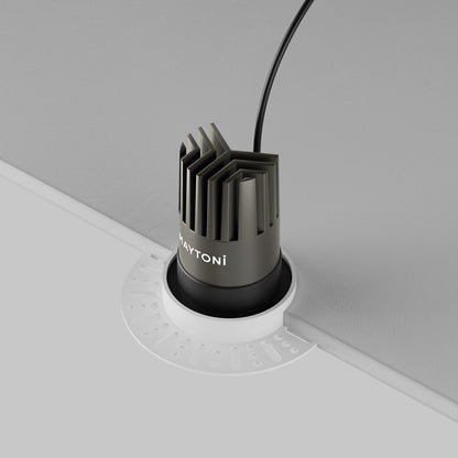 Maytoni downlight Dip LED 50° indbygget cirkulært lysarmatur, sort
