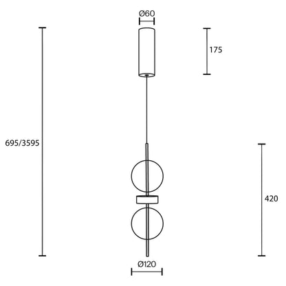 Maytoni Double Moon LED-pendel