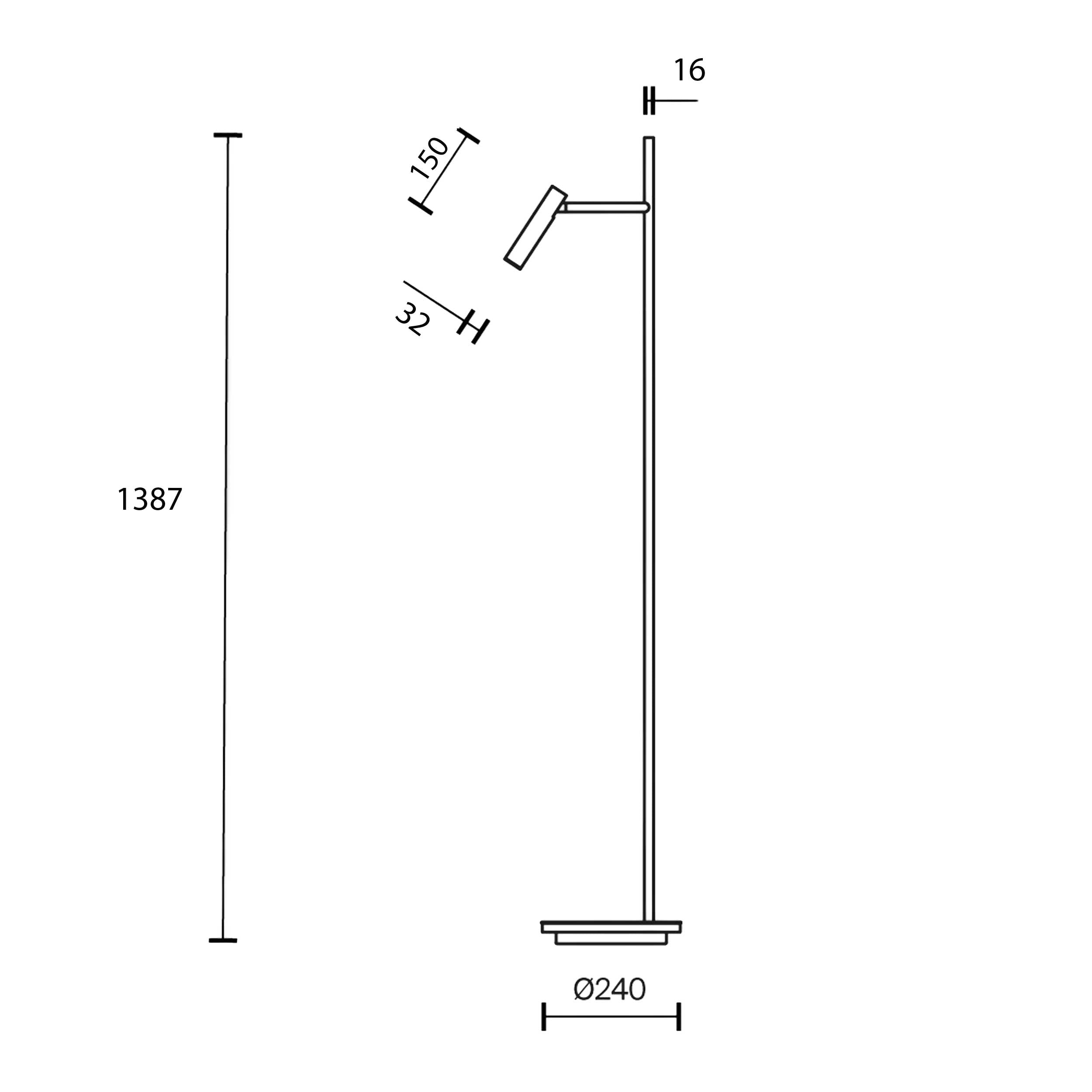Maytoni Estudo LED-gulvlampe