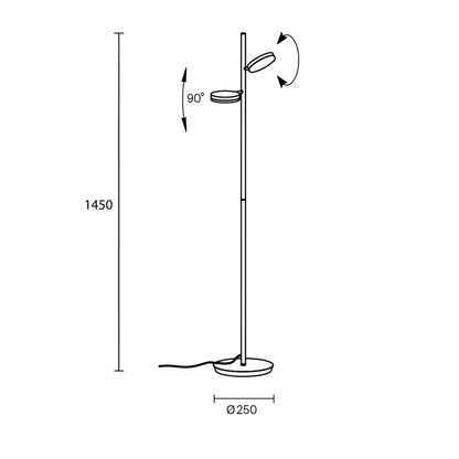 Maytoni Fad LED-gulvlampe