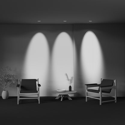 Maytoni downlight Lens LED 3000K 12W 70° indbygget cirkulært lysarmatur