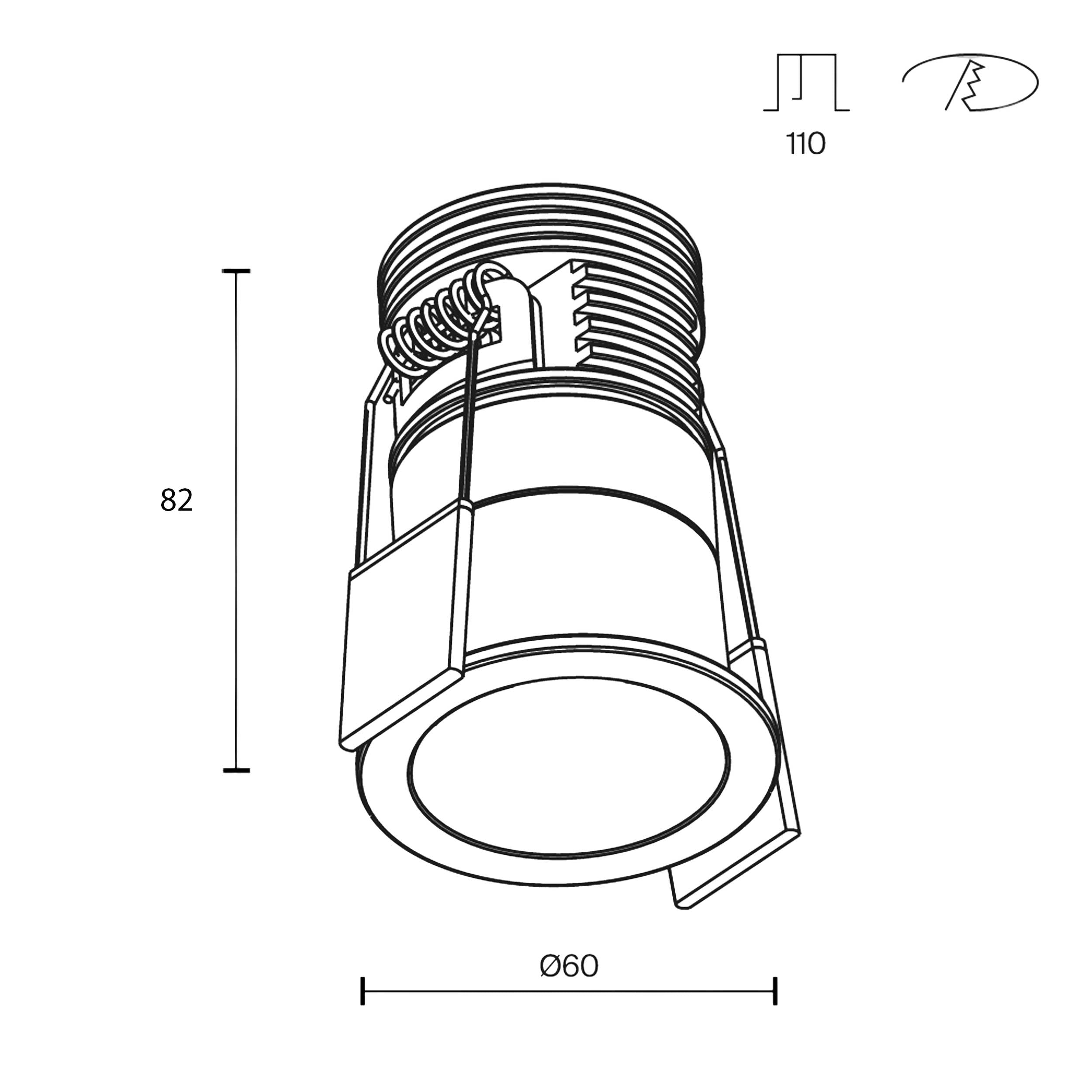 Maytoni downlight Minor LED 24° indbygget cirkulært lysarmatur