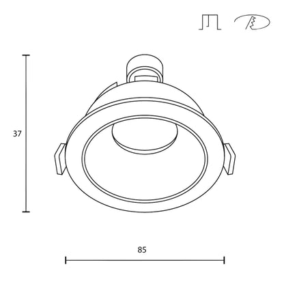 Maytoni downlight Share GU10 indbygget cirkulært lysarmatur