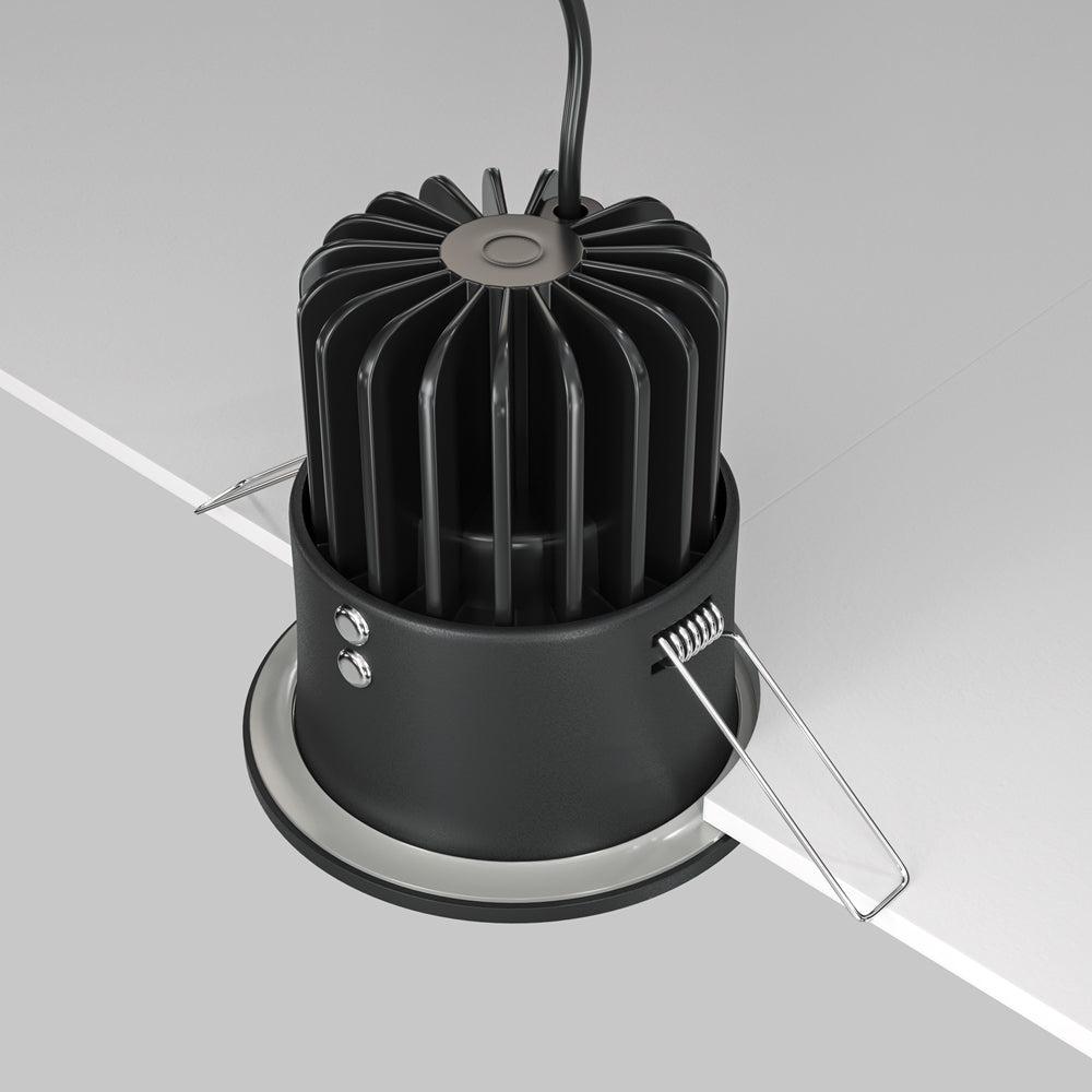 Maytoni downlight Zoom LED 60° indbygget cirkulært lysarmatur, sort
