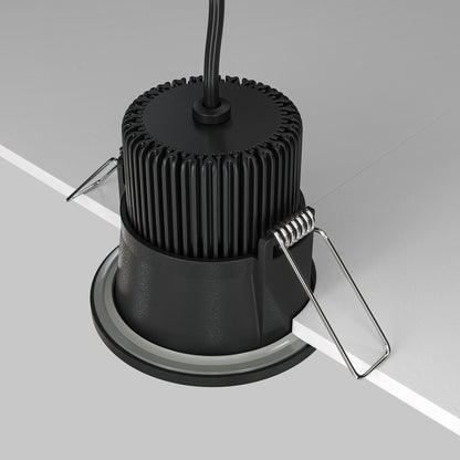 Maytoni downlight Zoom LED 60° indbygget cirkulært lysarmatur, sort
