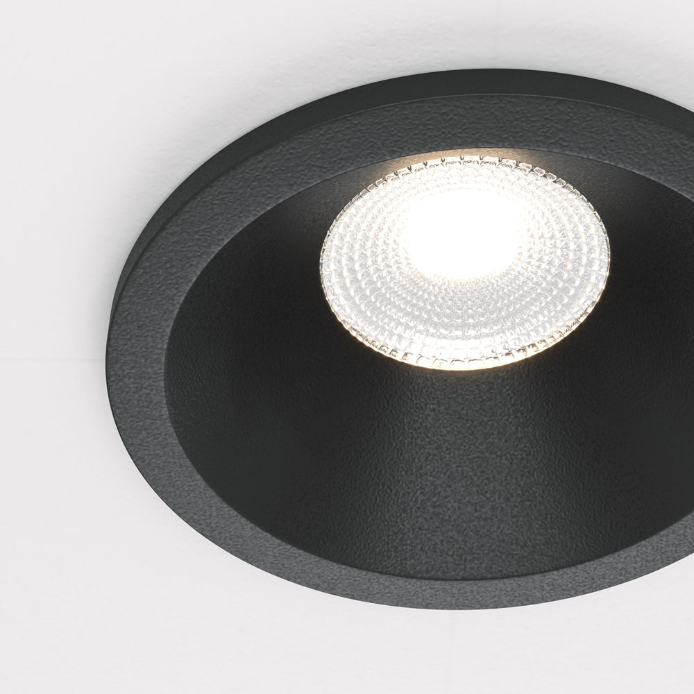 Maytoni downlight Zoom LED 60° indbygget cirkulært lysarmatur, sort