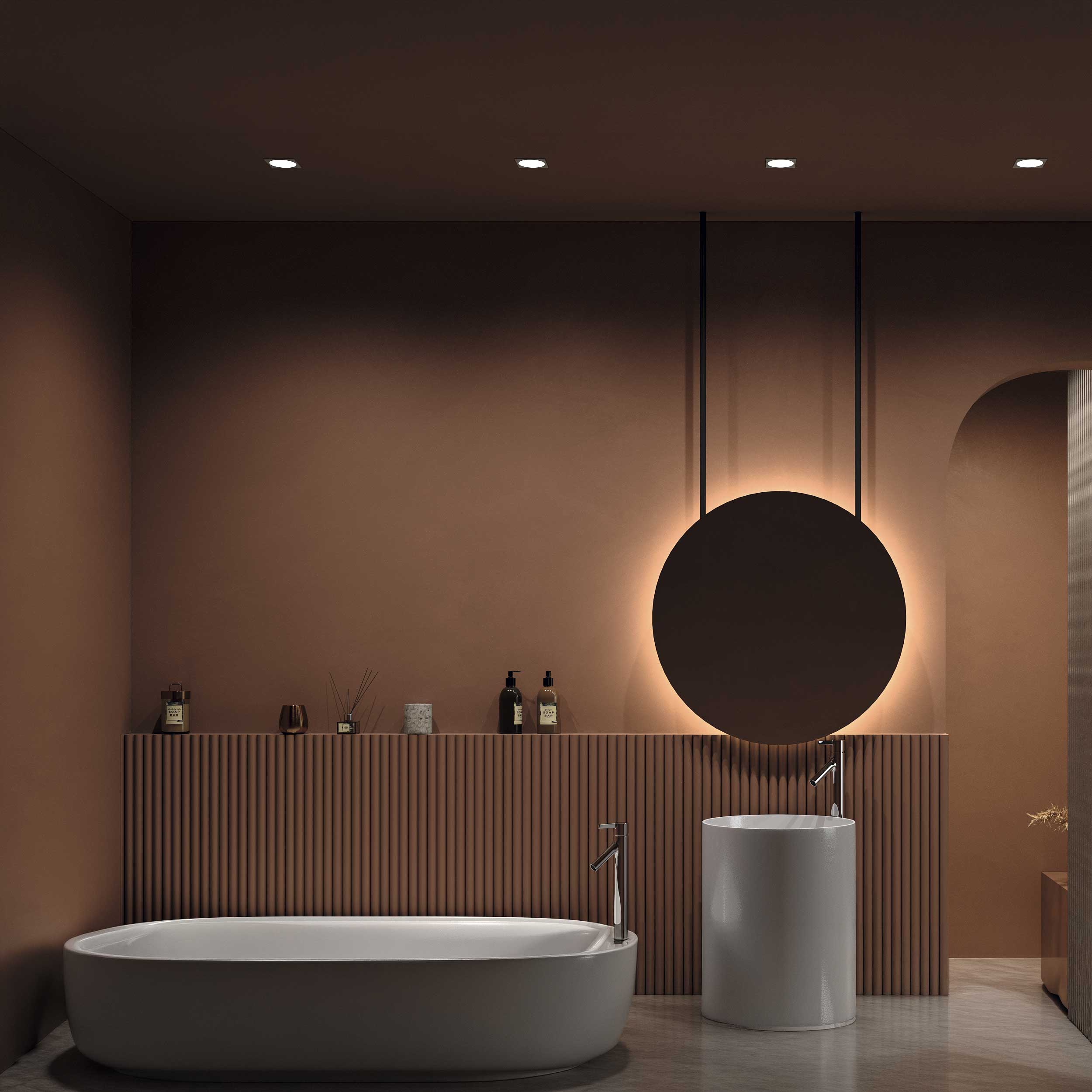 Maytoni downlight Zoom LED 60° indbygget cirkulært lysarmatur, sort