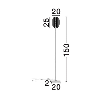 Nova Luce Noir LED-gulvlampe