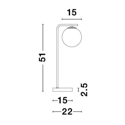 Nova Luce Alvarez E14 stolní svítidlo