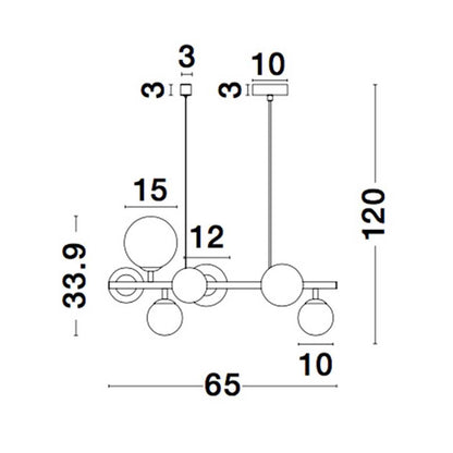 Nova Luce Odillia G9 závěsné svítidlo