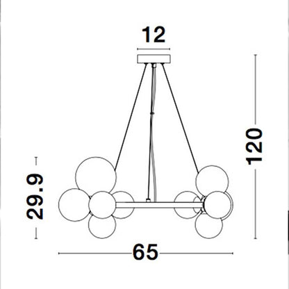 Nova Luce Odillia G9 závěsný kruhový lustr