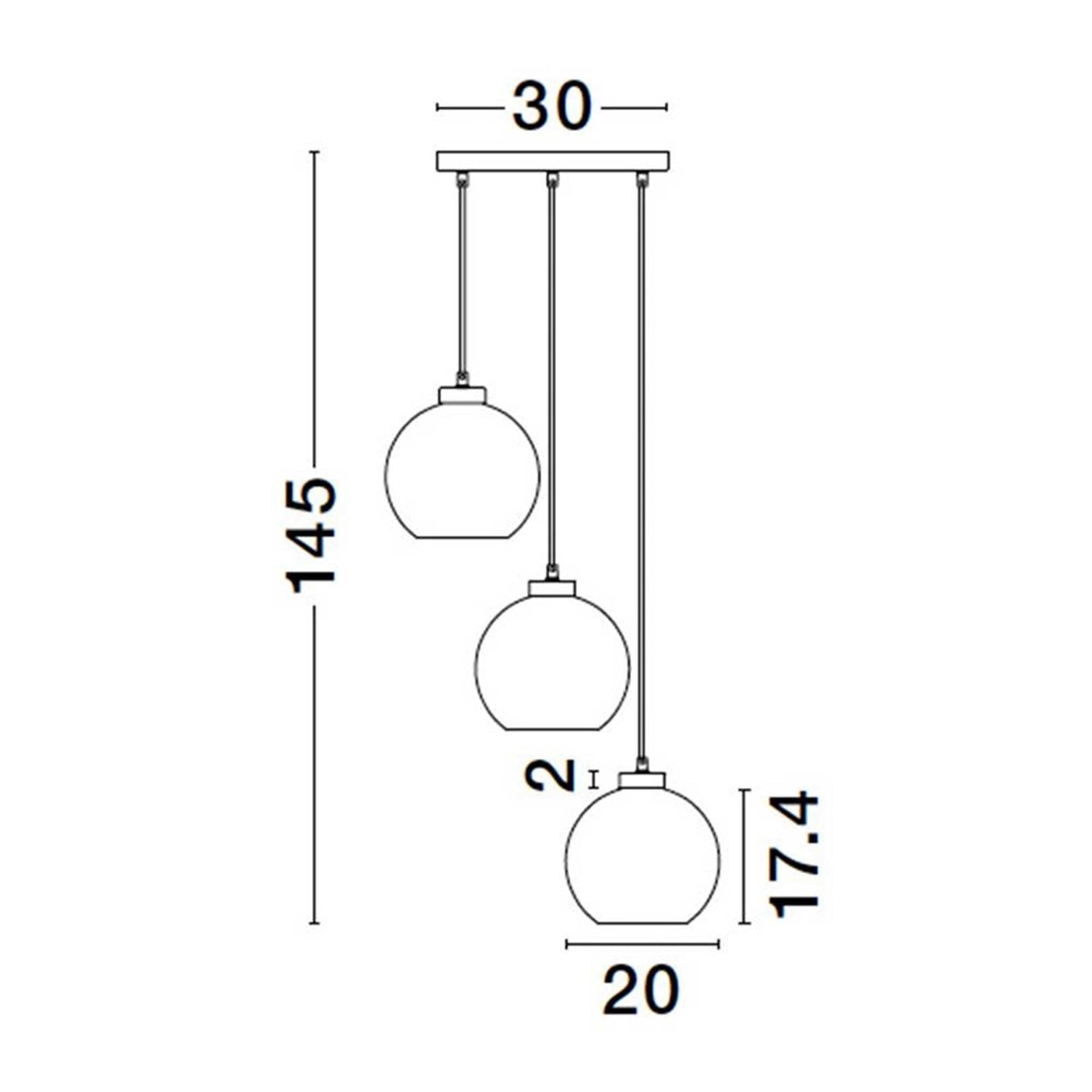 Nova Luce Palmer LED skleněné závěsné svítidlo