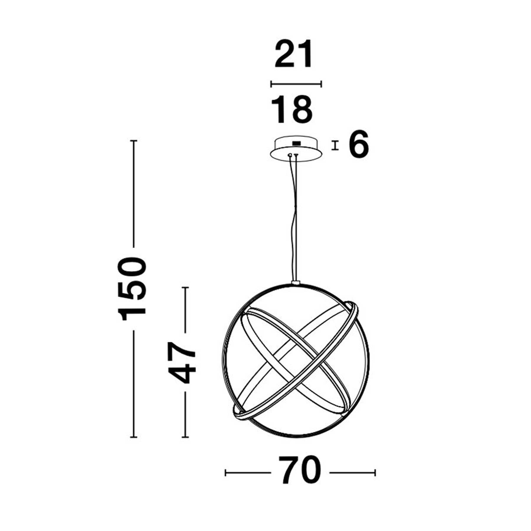 Nova Luce Pertone LED závěsné svítidlo