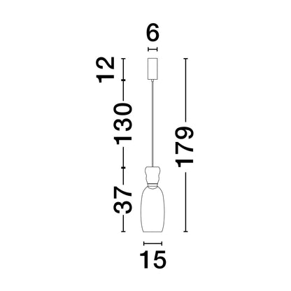 Nova Luce Pluma LED skleněné závěsné svítidlo