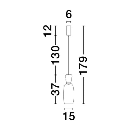 Nova Luce Pluma LED skleněné závěsné svítidlo