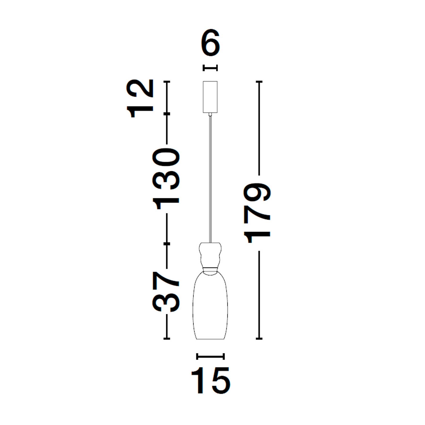 Nova Luce Pluma LED skleněné závěsné svítidlo