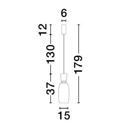 Nova Luce Pluma LED skleněné závěsné svítidlo