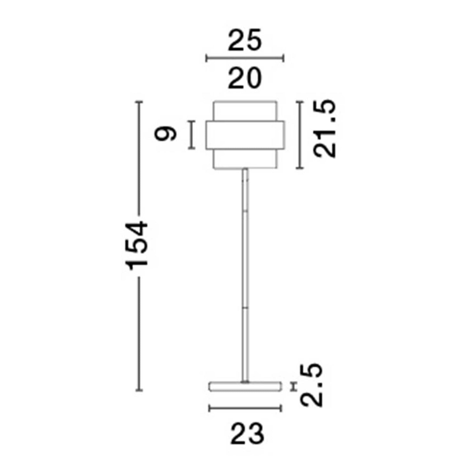 Nova Luce Sianna E27 gulvlampe i glas