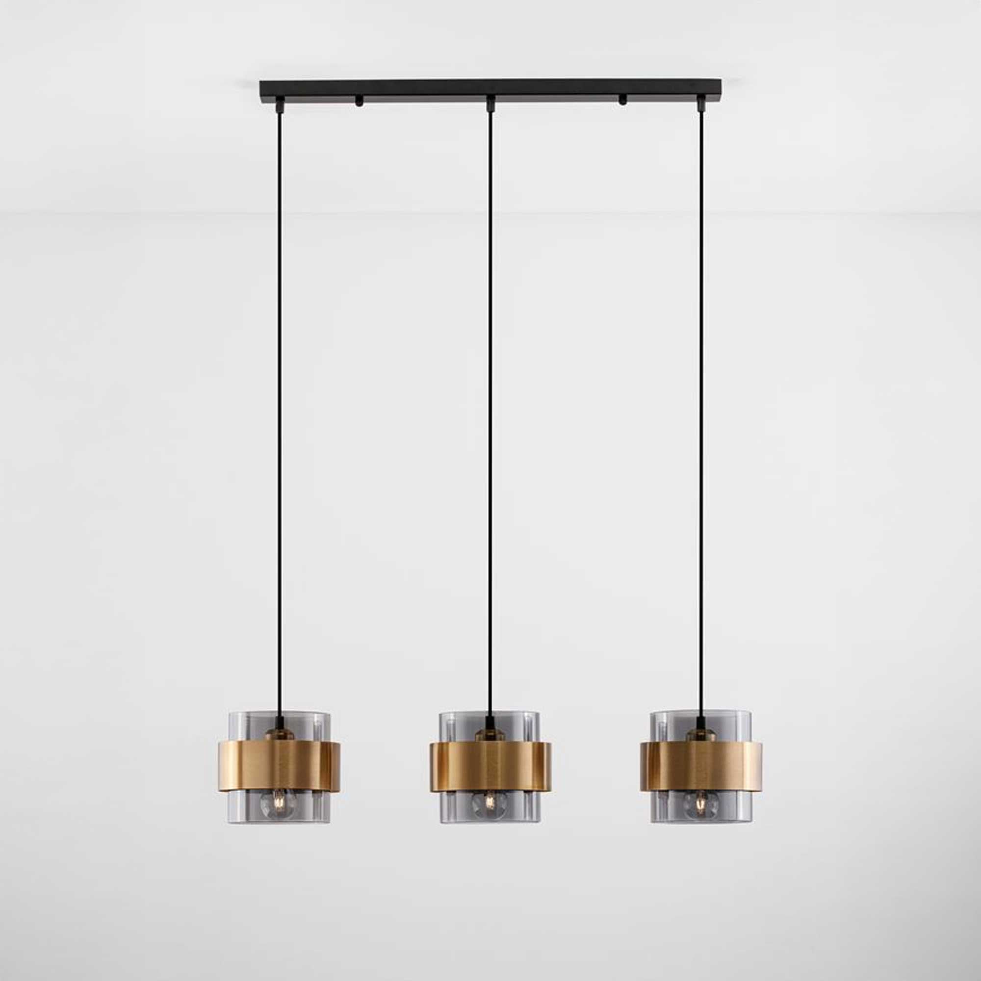 Nova Luce Sianna E27 skleněné závěsné svítidlo podélné