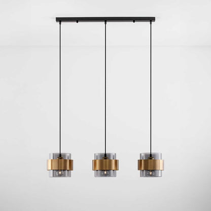 Nova Luce Sianna E27 skleněné závěsné svítidlo podélné